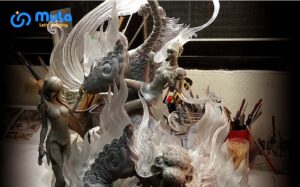 開箱|PKKing 九天衡系列-西宮白虎 GK樹酯模型套件